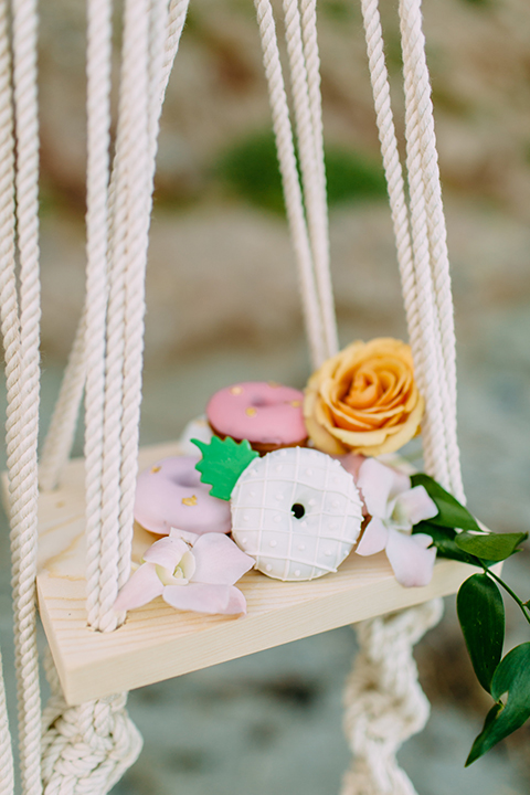 Orange-county-beach-wedding-in-dana-point-reception-dessert- wall-donuts